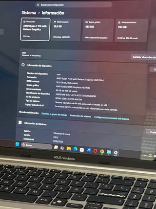 Portátil ASUS OLED Ryzen 7 AI 16GB DDR5 1TB GARANT