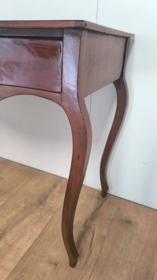 Mesa consola de madera con cajón