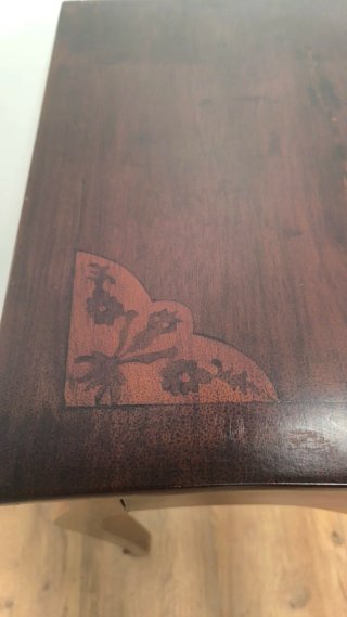 Mesa consola de madera con cajón