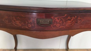 Mesa consola de madera con cajón