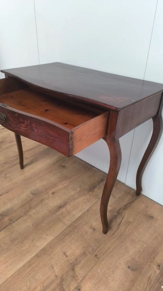 Mesa consola de madera con cajón
