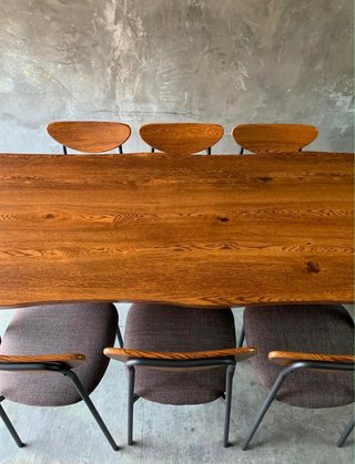 Mesa y 6 Sillas Comedor Madera y Metal