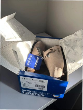 Ciabatte Birkenstock Boston BS Grigio Taglia 41