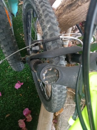 Bicicleta verde infantil