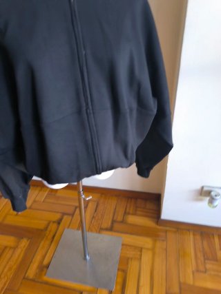 Chaqueta Bomber Negra Cremallera Talla L