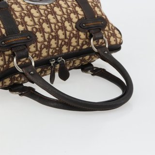 Christian Dior Trotter Canvas Hand Bag Brown