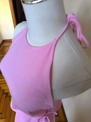 Top halter rosa lazo lateral nuevo