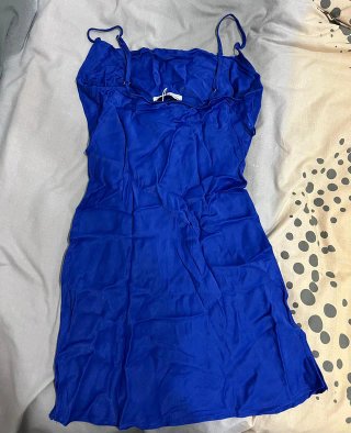 Vestido azul eléctrico - Bershka