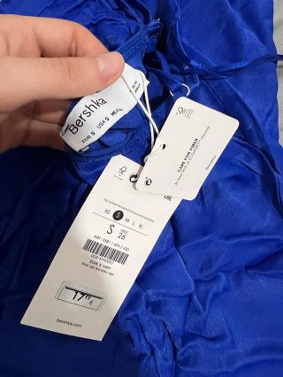 Vestido azul eléctrico - Bershka