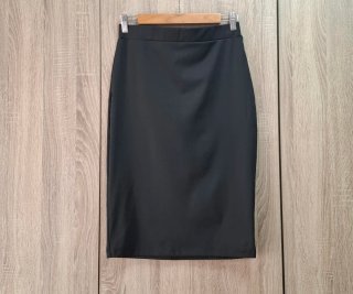 Falda lápiz negra largo rodilla NUEVA Shein L