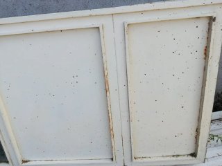 Puerta hierro con cristal