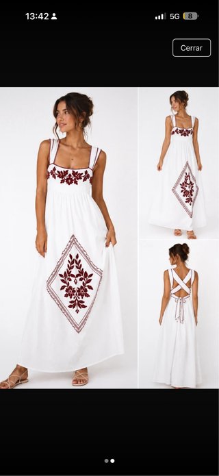 Vestido bordados Zara