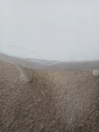 Mesa de jardín ovalada de plástico