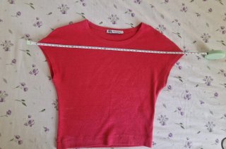 T-shirt corta Zara rossa