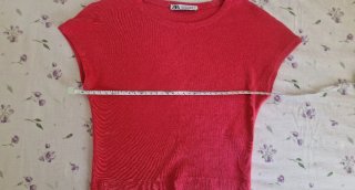 T-shirt corta Zara rossa