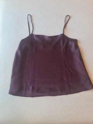 Blusa tirantes Mango morada Talla S