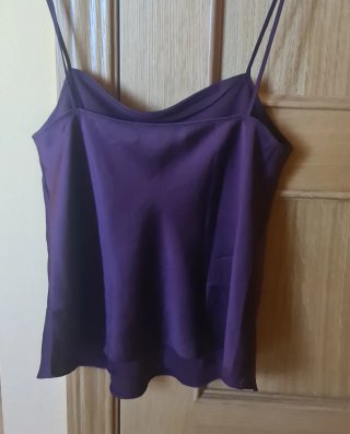 Blusa tirantes Mango morada Talla S