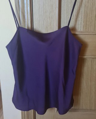 Blusa tirantes Mango morada Talla S