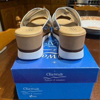 Ciabatte CliaWalk Argento/Marrone Tg 39