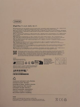iPad Pro 11 M5 256GB Argento