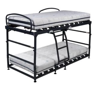 Litera Pardo Plegable con 2 Colchones