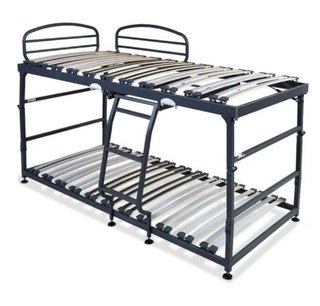 Litera Pardo Plegable con 2 Colchones