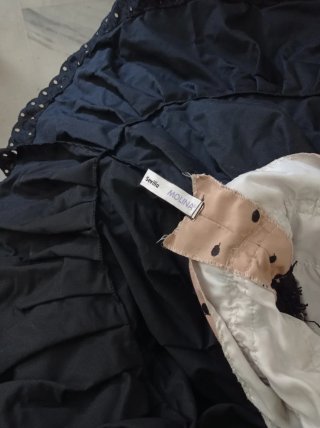 Traje de flamenca lunares beige y negro