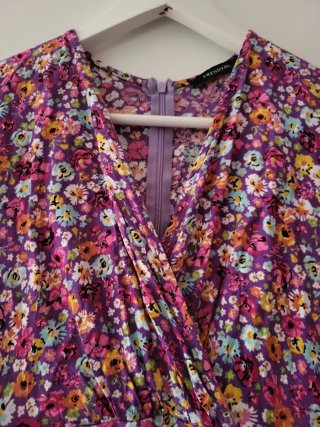 Vestido corto estampado floral