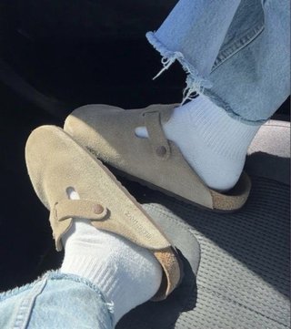 Zuecos Beige o Gris Claro Ante Birkenstock Nuevo