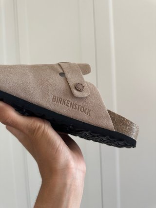 Zuecos Beige o Gris Claro Ante Birkenstock Nuevo