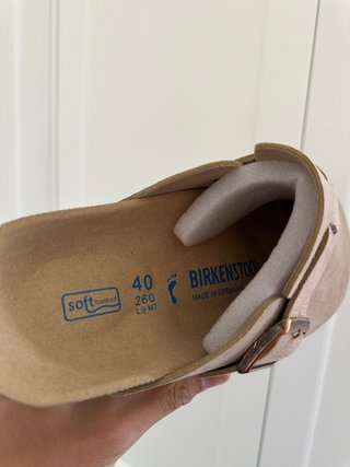 Zuecos Beige o Gris Claro Ante Birkenstock Nuevo