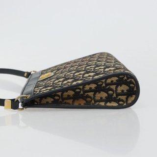 Christian Dior Trotter Canvas Shoulder Bag Navy
