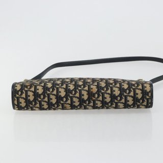 Christian Dior Trotter Canvas Shoulder Bag Navy