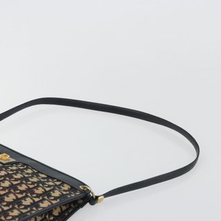 Christian Dior Trotter Canvas Shoulder Bag Navy