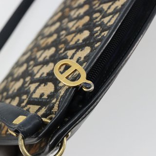 Christian Dior Trotter Canvas Shoulder Bag Navy