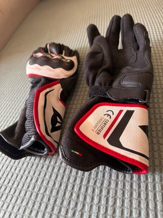 Guantes Dainese Talla XXS Negro/Rojo