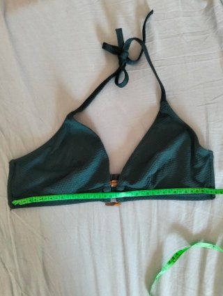 Parte arriba bikini Etam verde azulado