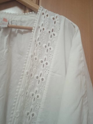 Kimono playero blanco corto