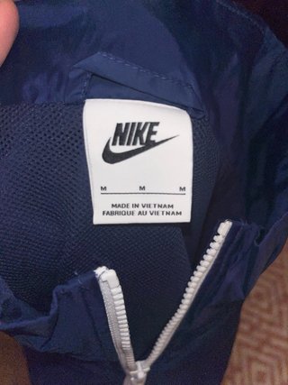 Chaqueta Cortavientos Nike Vintage Azul T. M