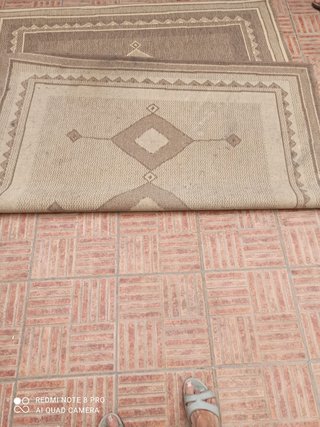 Alfombra Beige y Marrón