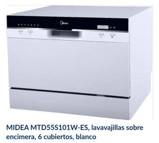 Lavavajillas de mesada Midea