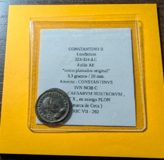 Follis Constantino II 323-324 d.C. Londinium