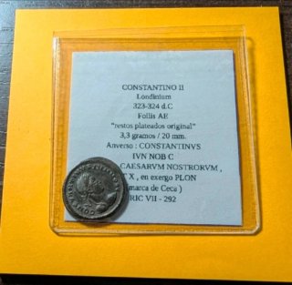 Follis Constantino II 323-324 d.C. Londinium