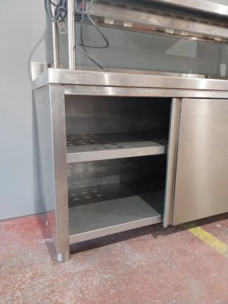 Mesa Caliente + Pasaplatos Acero Inoxidable