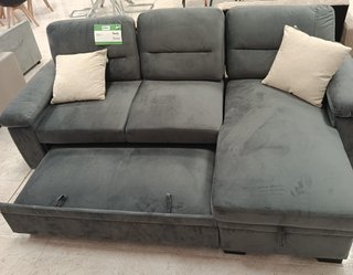 Sofá Cama Chaise Longue Gris 238cm
