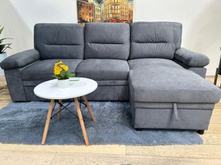 Sofá Cama Chaise Longue Gris 238cm