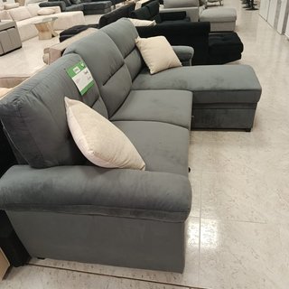 Sofá Cama Chaise Longue Gris 238cm