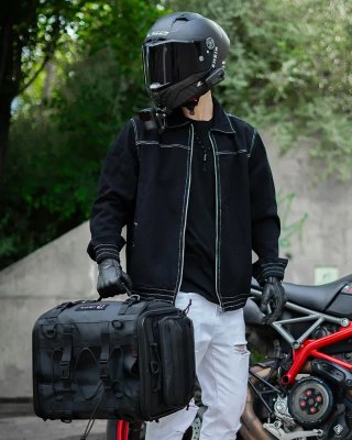 Bolsa Trasera Moto RIDEIRON Negra