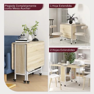 Mesa plegable madera y metal