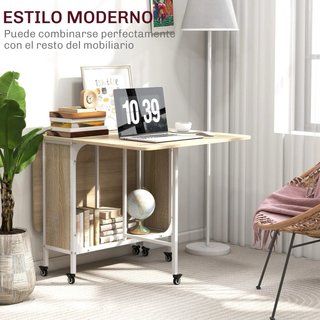 Mesa plegable madera y metal